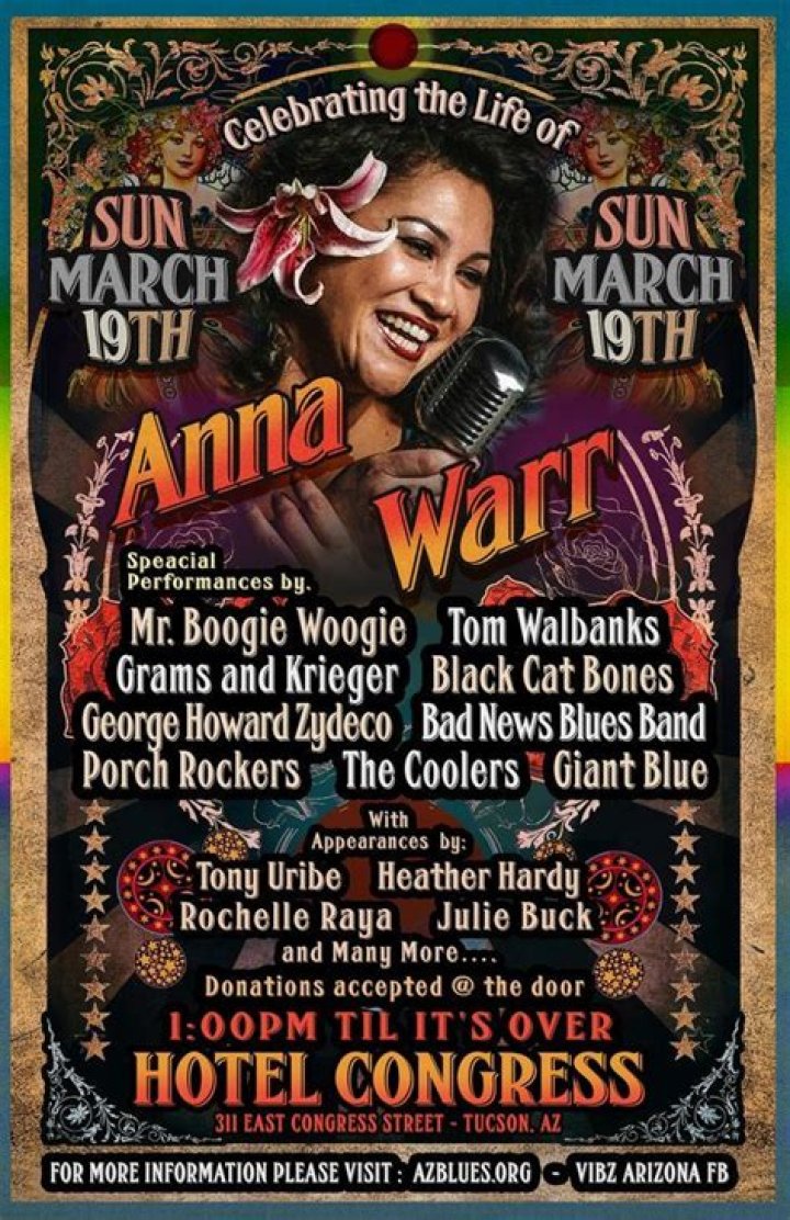 Anna Warr Obituary, Tucson’s Famous Musician and YWCA Southern Arizona Chef
