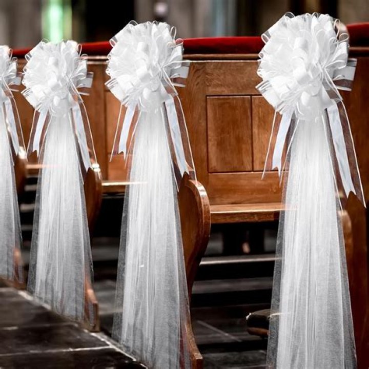 Diamond Pin w 2 centerpieces Organza Bow — Blessed Celebration