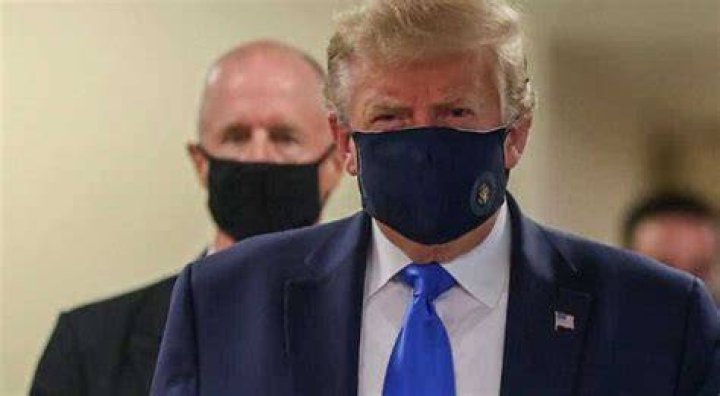 Donald Trump Spotted Wearing A Mask For The First Time Since Pandemic Began