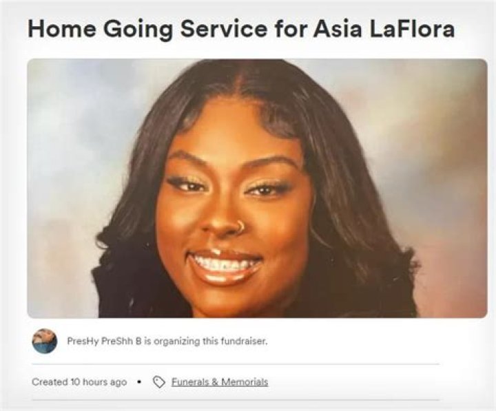GoFundMe; Theylovesadity Asia LaFlora Obituary, funeral Arrangement