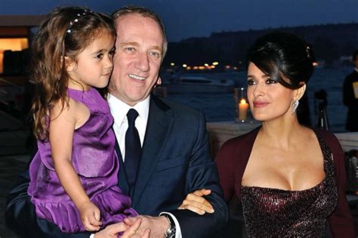 How many biological kids Does Salma Hayek have?