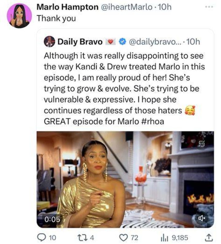 Kandi Burruss Gushes Over Marlo Hampton Who Accepted Her Charity-Related Challenge