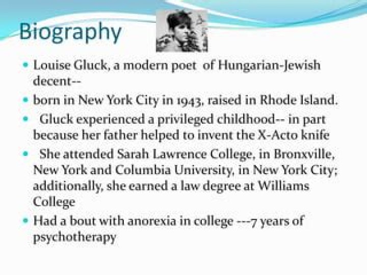 Louise Gluck Biography – Facts, Family Life, Career, Achievements