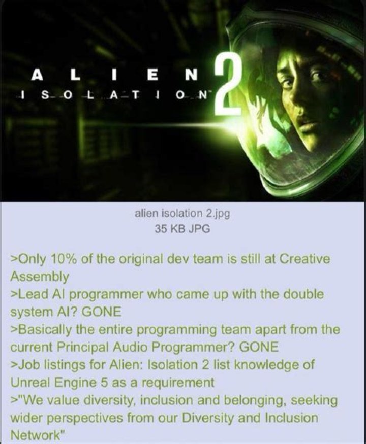 The Creative Assembly Debunks Rumors That Alien: Isolation 2 Is Gestating In Pre-Production