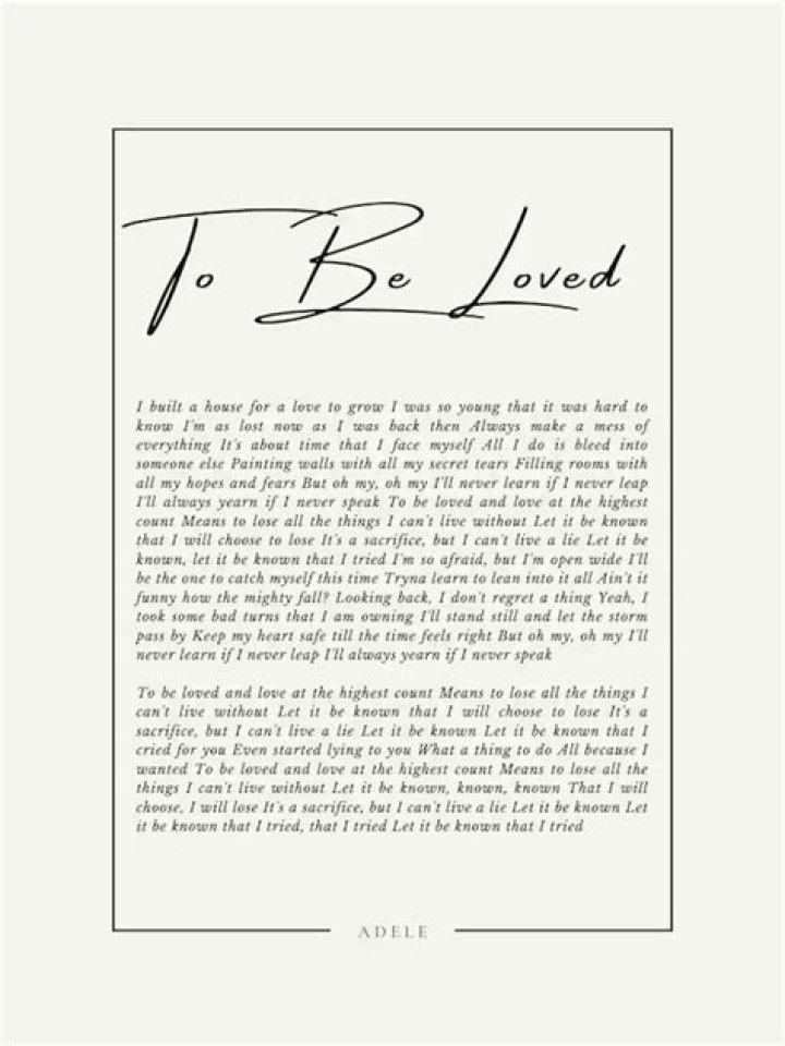To be loved Adele lyrics 2022 [ Beautiful English & Spanish]