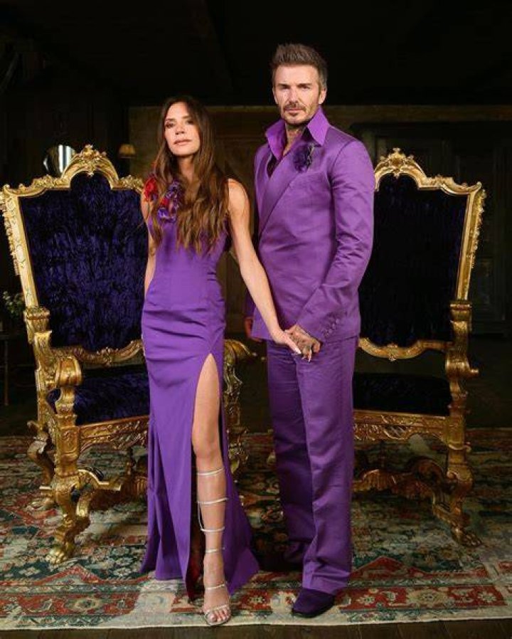 Victoria Beckham And David Beckham Take A Vacation Photo Wearing Identical Coral Clothing