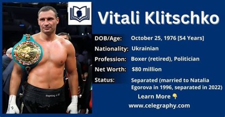 Vitali Klitschko Net Worth, Age, Height