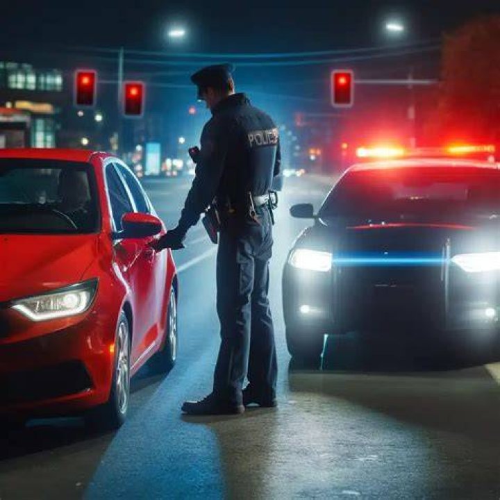 Woman waving gun at traffic knocked down by police car